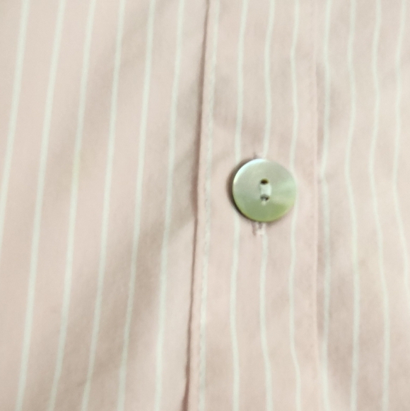 Vintage Chico's Design Pink And White Stripe Button Down Top. - Picture 4 of 8